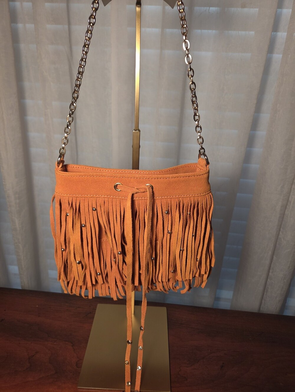 Samantha Vega Vibrant Suede Fringe Handbag